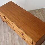 Vintage low teak sideboard, 1970