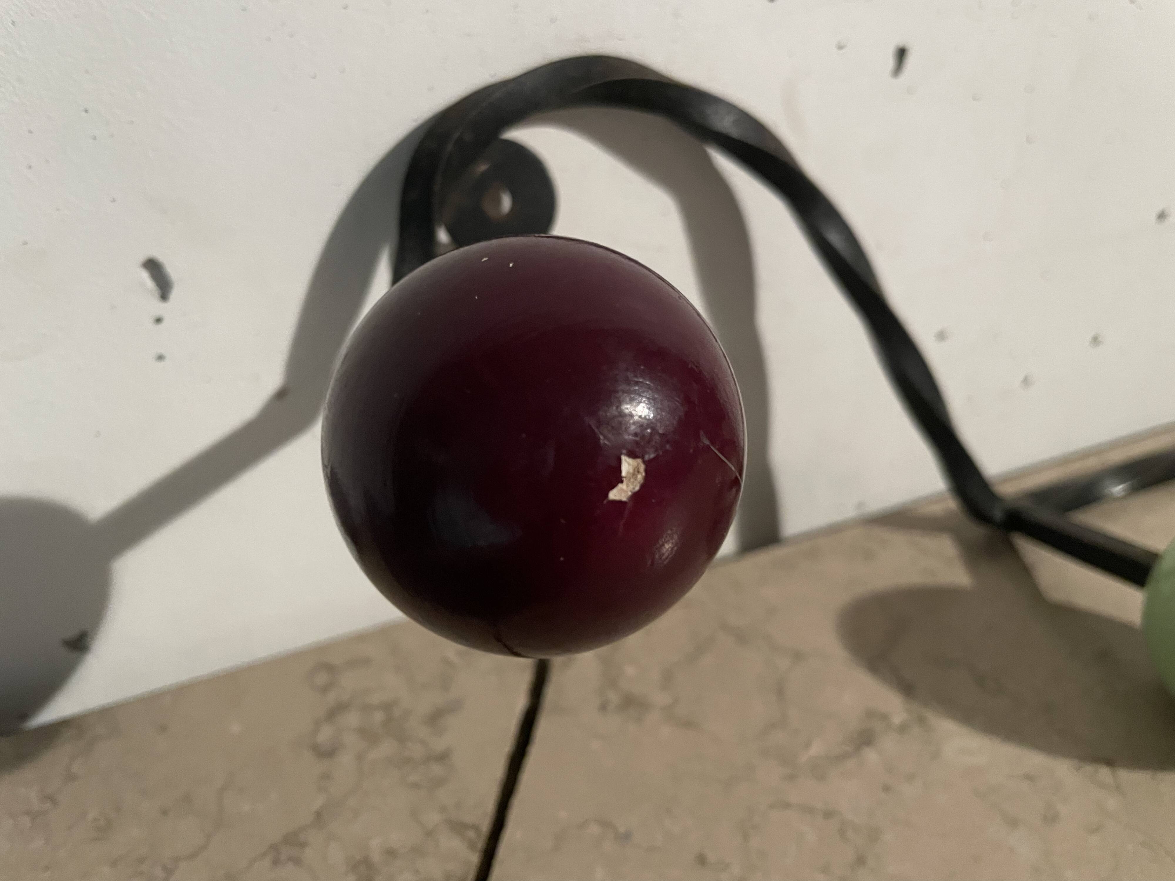 Coat hooks with 4 balls from the 1960s.