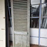 Old fir shuttered door