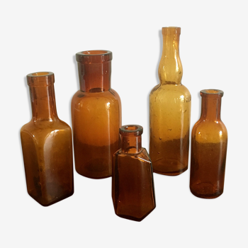 Bouteilles verre ambrées