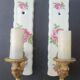Pair of vintage Limoges ceramic wall sconces