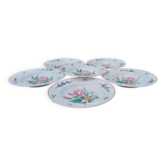 6 Sarreguemines soup plates