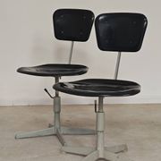 1 adjustable industrial chair metal Czechoslovakia 1960