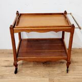 Wooden serving trolley