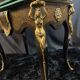 Game table, desk, sofa back, marquetry and bronze Boulle Napoleon III style