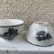 5 cups and 5 saucers La Louvière boch Belgium peasant scene art deco