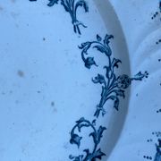 Coupe sur pied douche faïence Longwy vintage