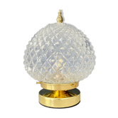Table lamp vintage diamond tip glass globe