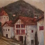 Oil painting on canvas Basque Country.