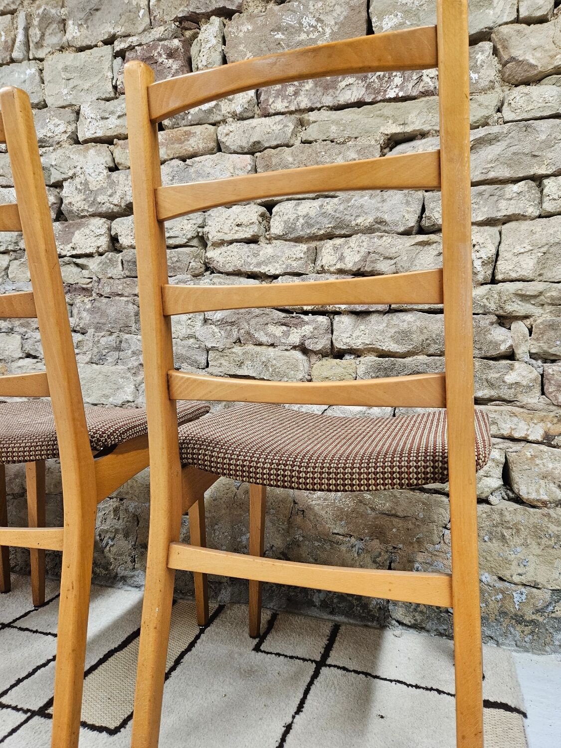 Set of 4 vintage Scandinavian style chairs