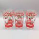 Vintage cherry ORANGEADE SET, 6 glasses and pitcher, France, VMC