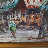 Oil on canvas "Paris" Saint Augustin