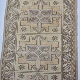 Tapis de couloir Oushak noué à la main