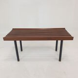 Bench in Teak with Brass Feet, Italy, 1950s