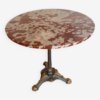 Marble top pedestal table