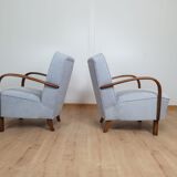 Pair of armchairs by jindrich halabala for up zavody