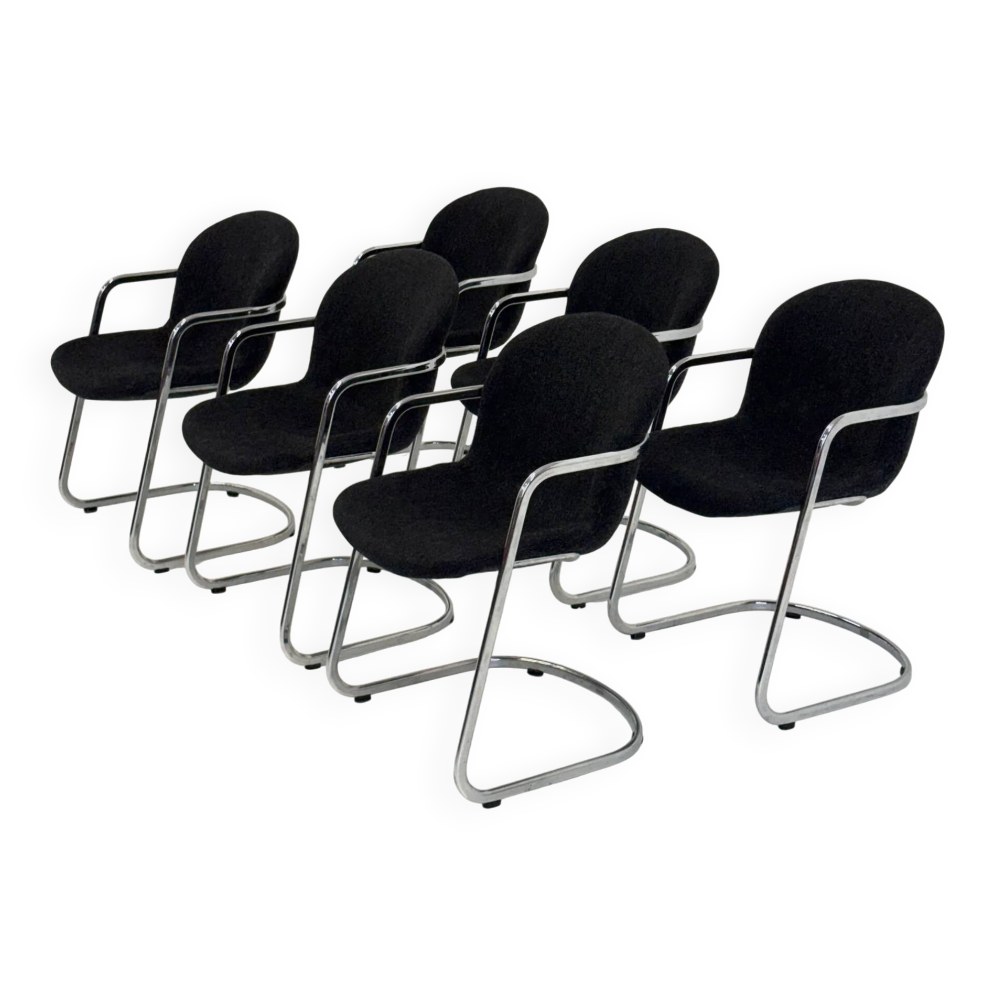 Ensemble de 6 chaises de salle à manger vintage de Gastone Rinaldi