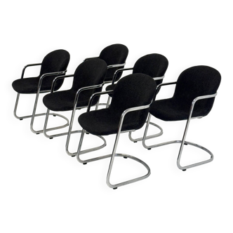Ensemble de 6 chaises de salle à manger vintage de Gastone Rinaldi