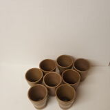 Set de 8 tasses gobelets en grès vernissé