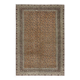 Vintage Handmade Turkish Area Rug with Floral Design
