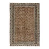 Tapis turc vintage fait main avec motif floral