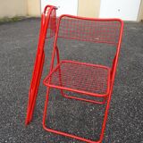 Pair of folding chairs Ted Net N. Gamelgaard 80s Ikéa