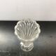 Old vase on foot vintage moulded glass