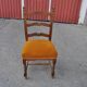 Pair of mid-century chairs from the 1950s in brown oak and straw yellow velvet — set of 2