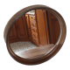 Round mirror syla 40 cm vintage old smoked plexiglass