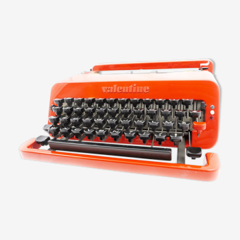 Red olivetti valentine typewriter revised nine ribbon