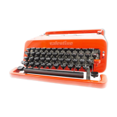 Red olivetti valentine typewriter revised nine ribbon