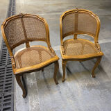 Fauteuil en cannage style Louis 15