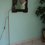 FLOOR lamp design COREP, lacquered steel taupe color, reclining