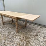 Table de ferme poncée rallonge jusqu'à 2,54m
