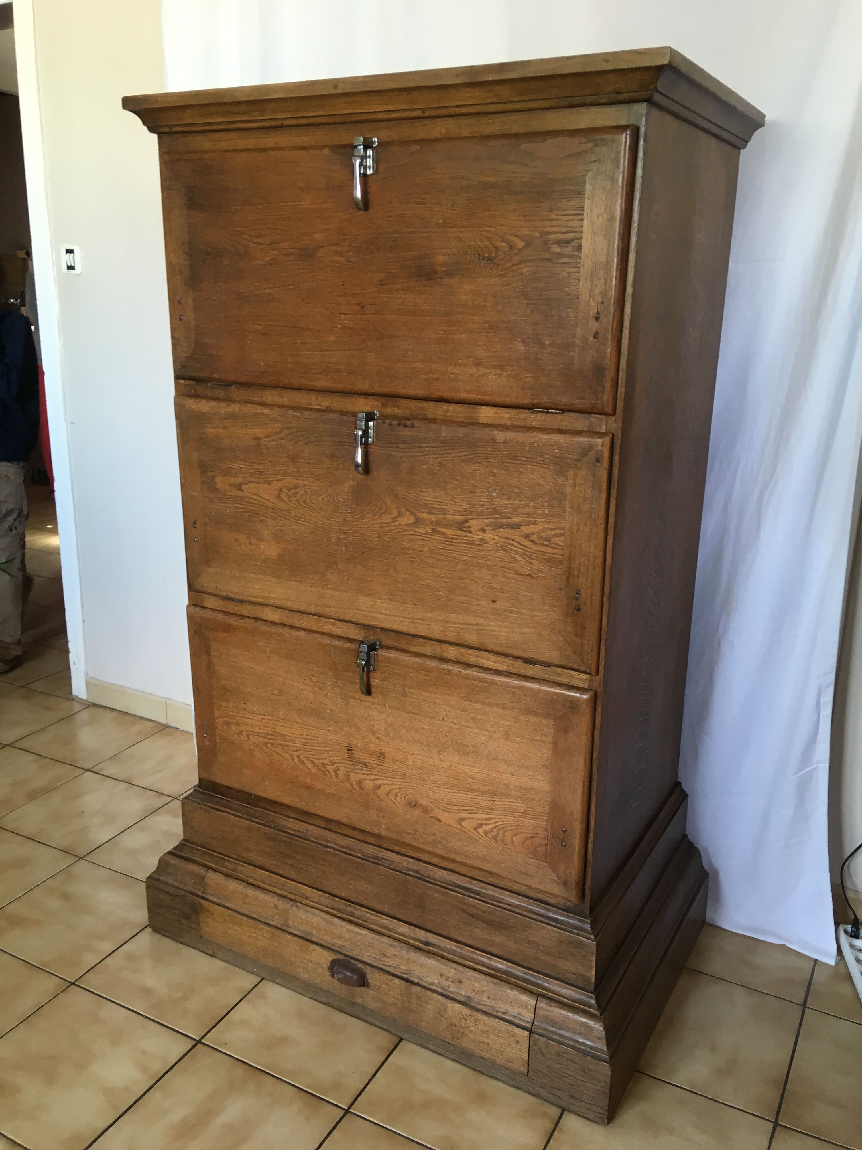 Cabinet notary scriban and lockers of oak desk