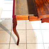 Console, table de jeux style Louis XV fin XIXème en acajou