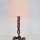 Brutalist Chain Table Lamp attributed to Franz West, 1980s