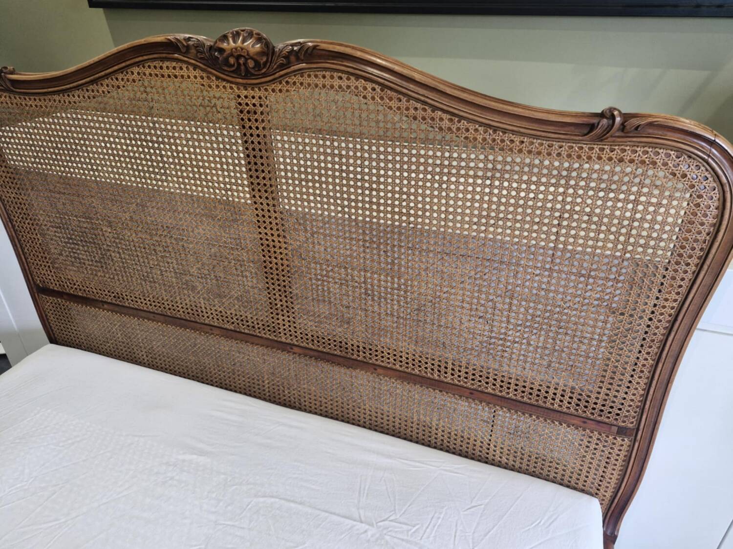 Louis XV style cane basket bed