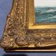 Maritime tableau 3 masts gold frame, sculpted