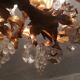 Murano fruit chandelier in crystal and gold metal