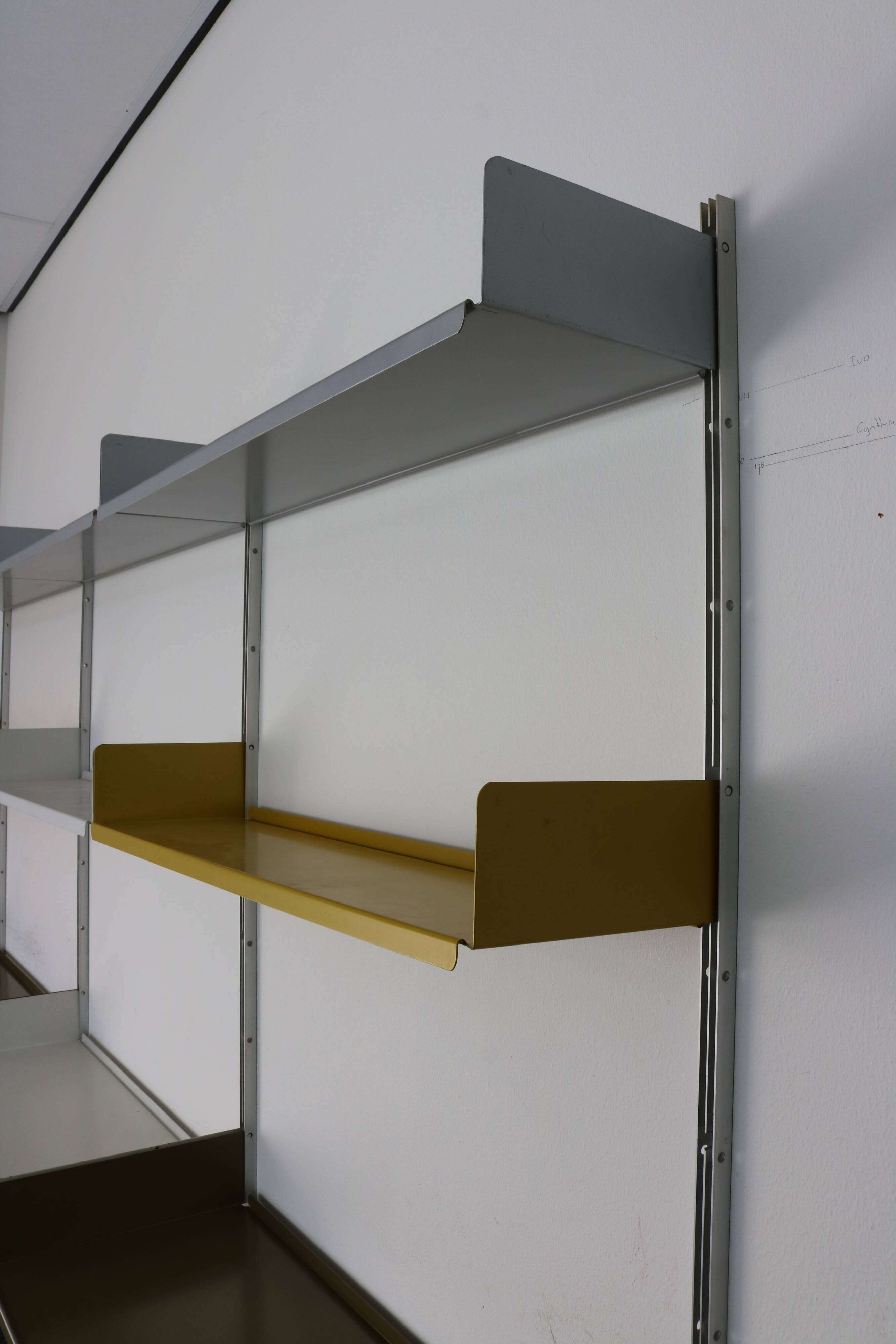 Original full metal Dieter Rams wall system for Vitsoe Germany