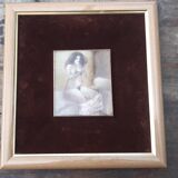 Female nude painting, Painting on copper.