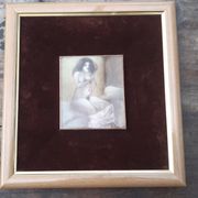 Female nude painting, Painting on copper.