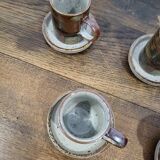 5 glazed stoneware espresso cups