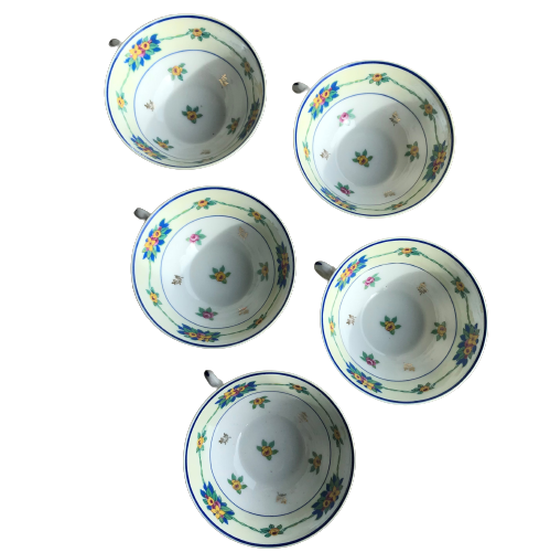 Series of 5 cups in Limoges pork