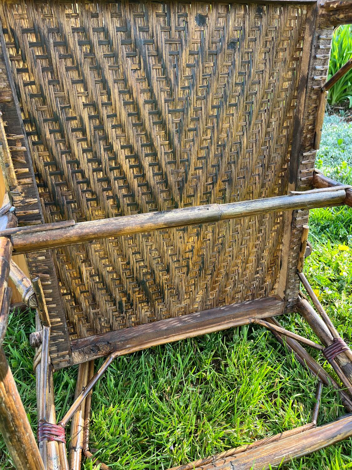 Rattan deck chair