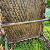 Transat chaise longue rotin