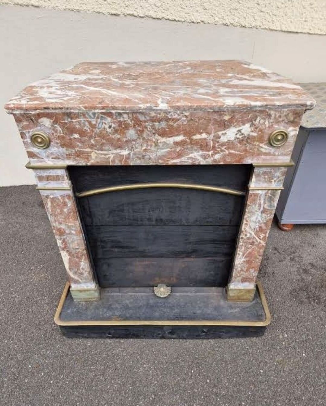 Stove fireplace old marble
