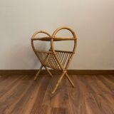 Rattan magazine rack