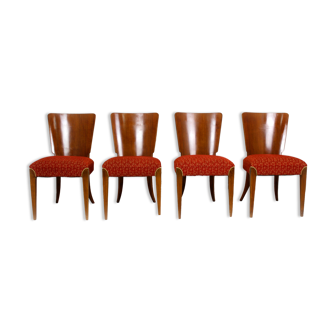 Art Deco H-214 Dining Chairs by Jindrich Halabala for UP Závody, 1950s, Set of 4